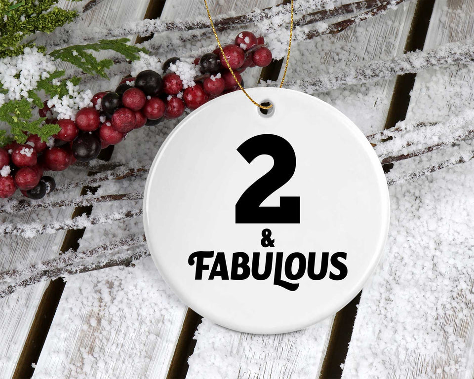 2nd Birthday 2 & Fabulous - Circle Ornament