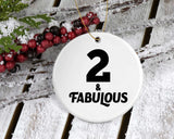 2nd Birthday 2 & Fabulous - Circle Ornament