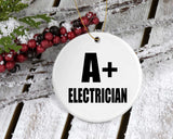 A+ Electrician - Circle Ornament