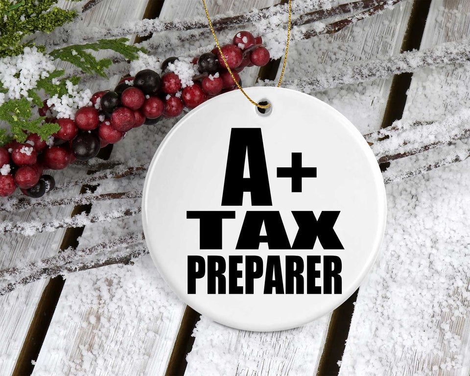 A+ Tax Preparer - Circle Ornament