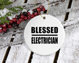 Blessed Electrician - Circle Ornament