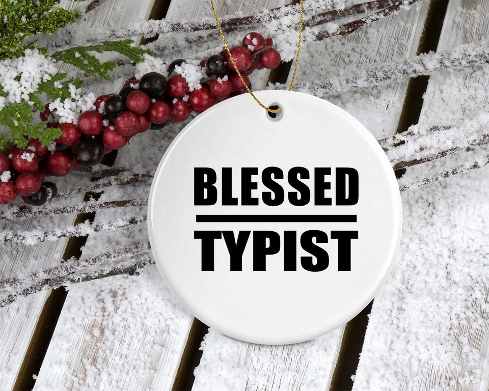 Blessed Typist - Circle Ornament