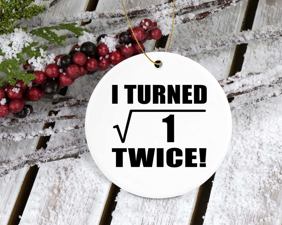 2nd Birthday I Turned Square Root of 1 Twice - Circle Ornament