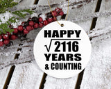 Happy 46th Anniversary Square Root of 2116 Years & Counting - Circle Ornament
