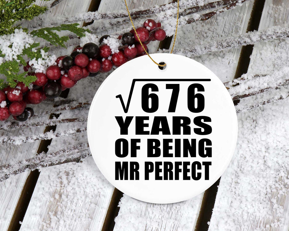 26th Anniversary Square Root of 676 Years of Mr Perfect - Circle Ornament