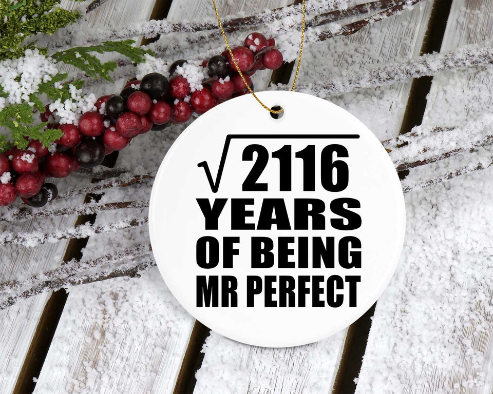 46th Anniversary Square Root of 2116 Years of Mr Perfect - Circle Ornament