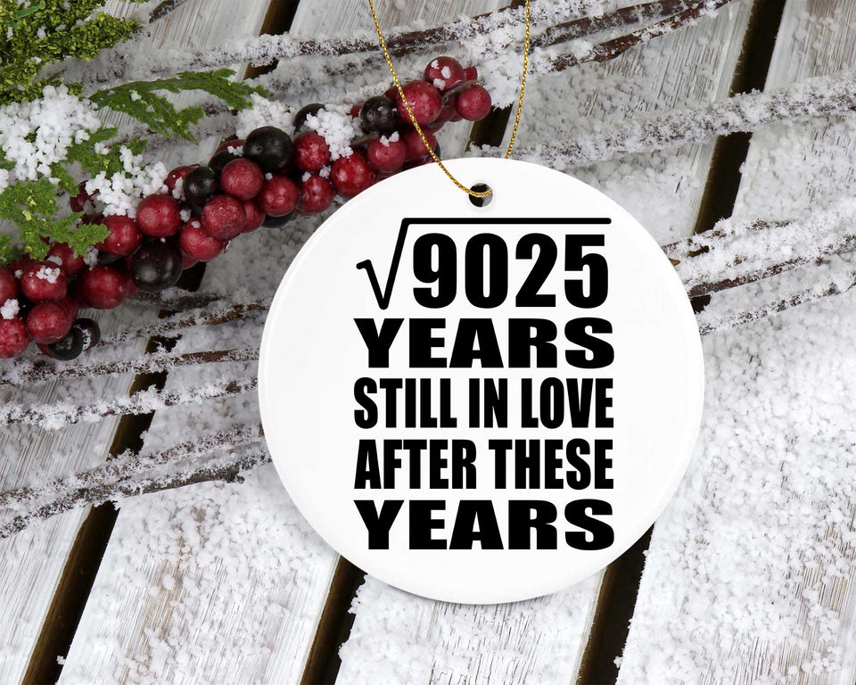 95th Anniversary Square Root of 9025 Years Still In Love - Circle Ornament