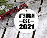Veterinarian Established EST. 2021 - Circle Ornament