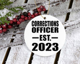 Corrections Officer Established EST. 2023 - Circle Ornament
