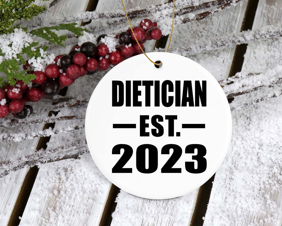 Dietician Established EST. 2023 - Circle Ornament