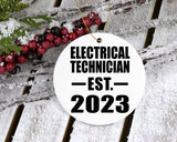 Electrical Technician Established EST. 2023 - Circle Ornament
