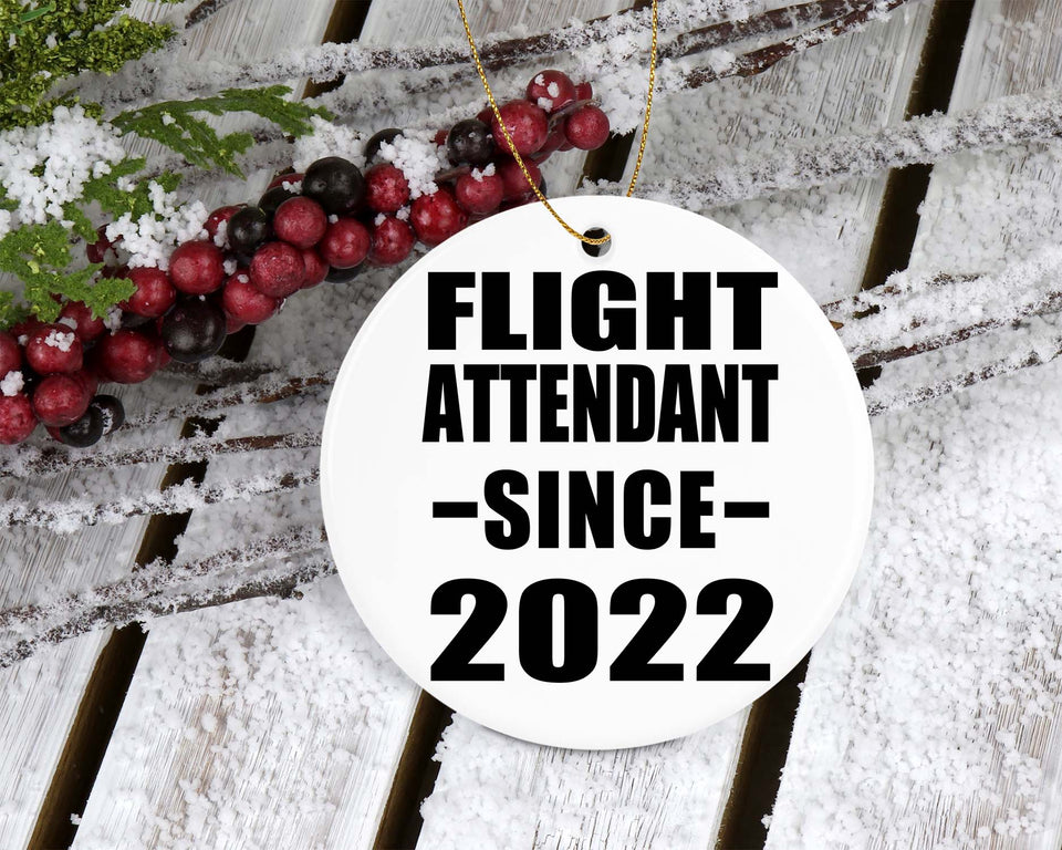 Flight Attendant Since 2022 - Circle Ornament