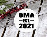 Oma Established EST. 2021 - Circle Ornament