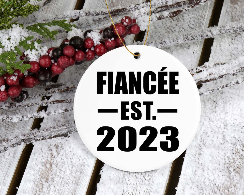 Fiancee Established EST. 2023 - Circle Ornament