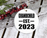Grandchild Established EST. 2023 - Circle Ornament
