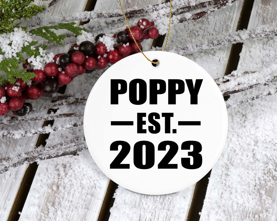 Poppy Established EST. 2023 - Circle Ornament