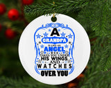 Grandpa Is Like An Angel Takes You Under His Wings - Circle Ornament