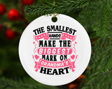 The Smallest Hands Make The Biggest Mark On Grandma's Heart - Circle Ornament
