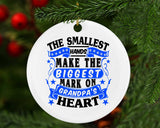 The Smallest Hands Make The Biggest Mark On Grandpa's Heart - Circle Ornament