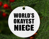 World's Okayest Niece - Circle Ornament