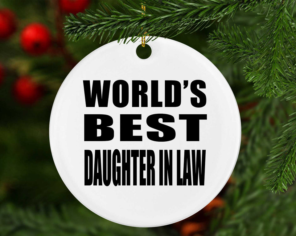 World's Best Daughter In Law - Circle Ornament