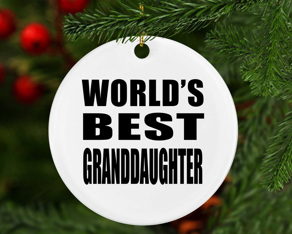 World's Best Granddaughter - Circle Ornament