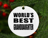 World's Best Granddaughter - Circle Ornament