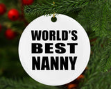 World's Best Nanny - Circle Ornament