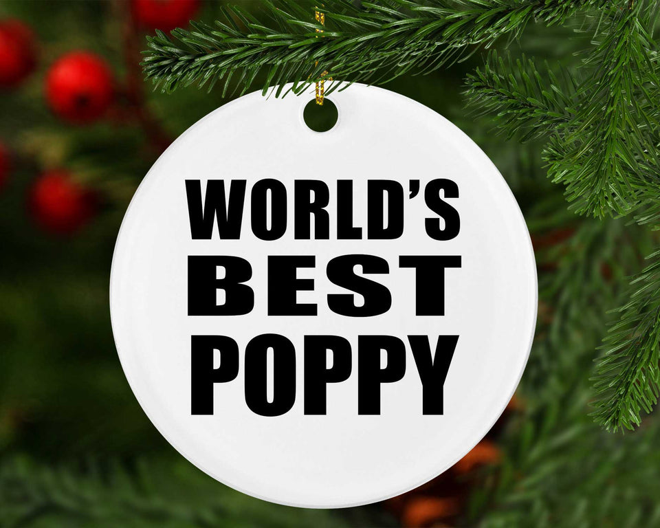 World's Best Poppy - Circle Ornament