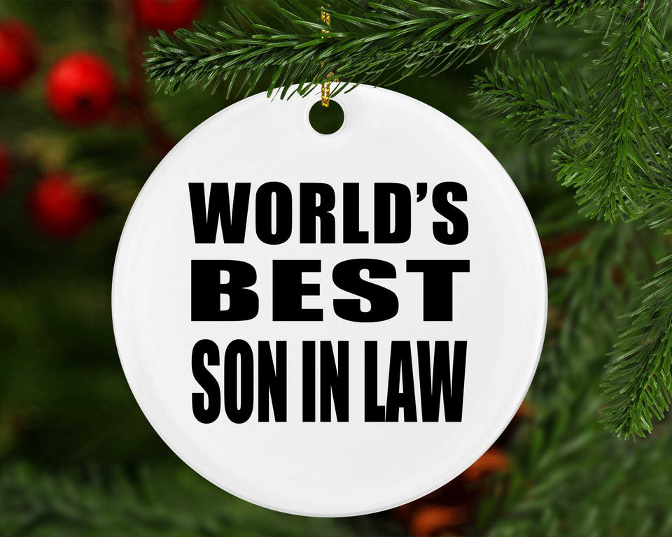 World's Best Son In Law - Circle Ornament