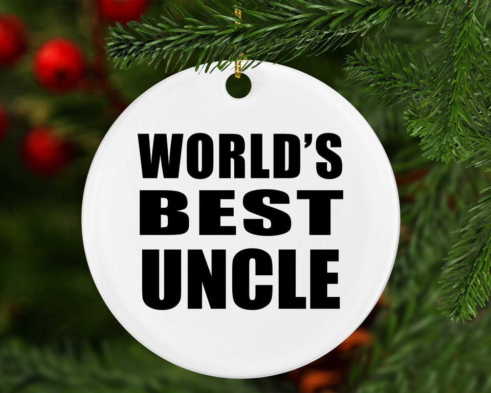 World's Best Uncle - Circle Ornament