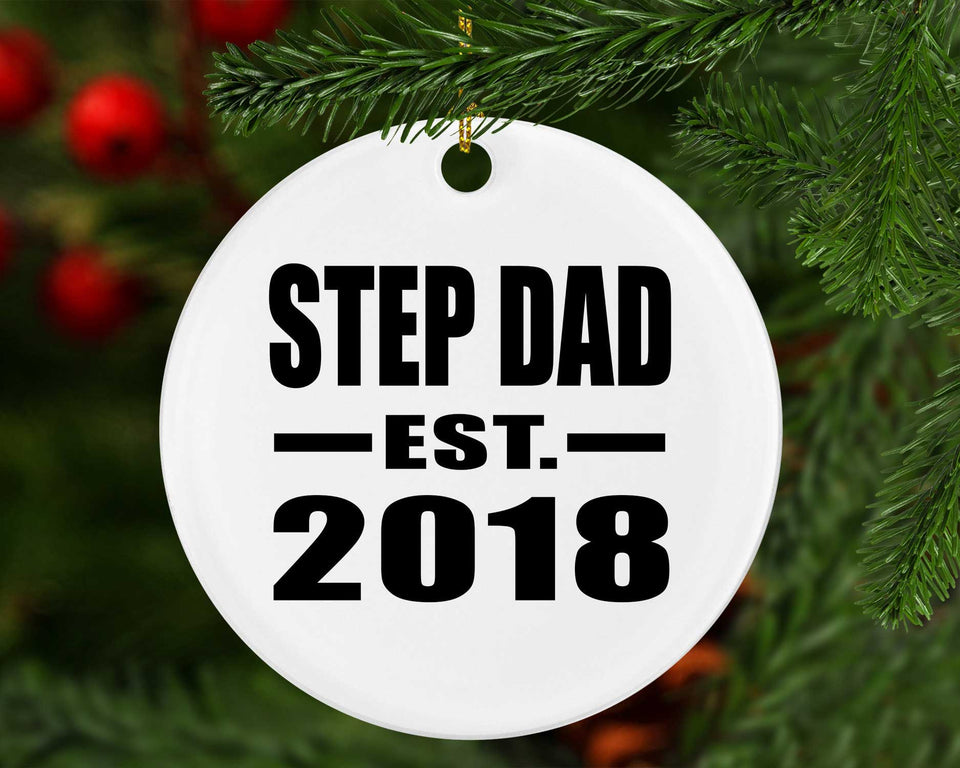 Step Dad Established EST. 2018 - Circle Ornament