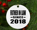 Father In Law Since 2018 - Circle Ornament
