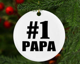 Number One #1 Papa - Circle Ornament