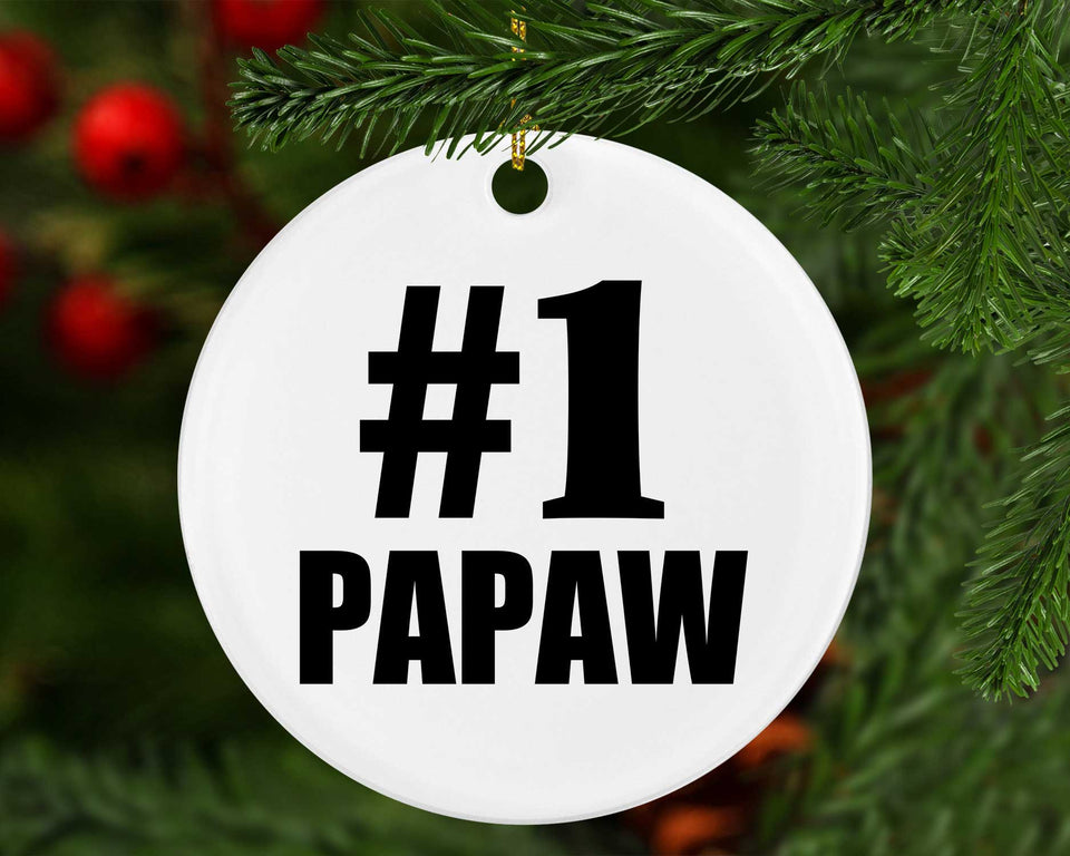 Number One #1 Papaw - Circle Ornament
