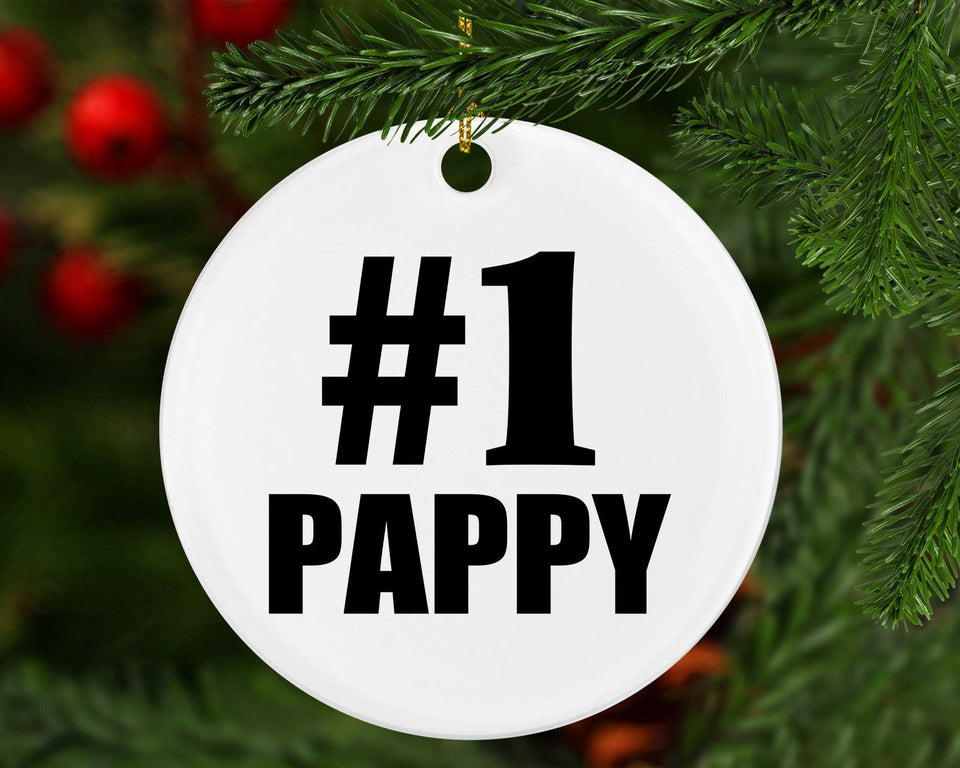 Number One #1 Pappy - Circle Ornament
