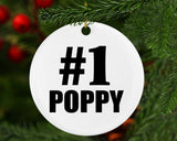 Number One #1 Poppy - Circle Ornament