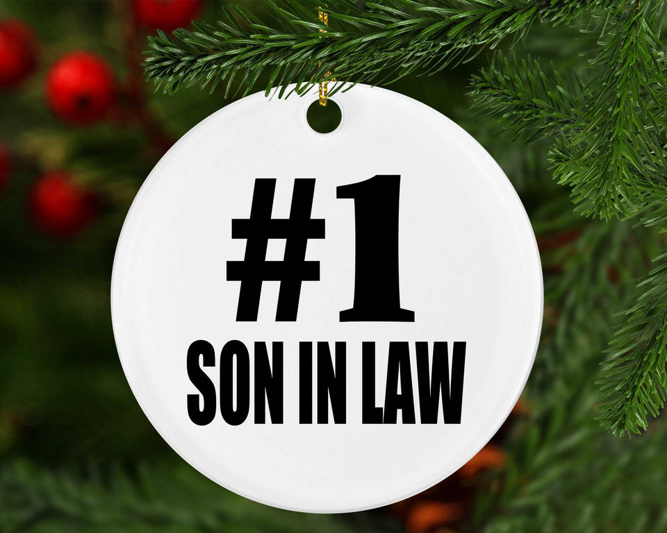 Number One #1 Son In Law - Circle Ornament