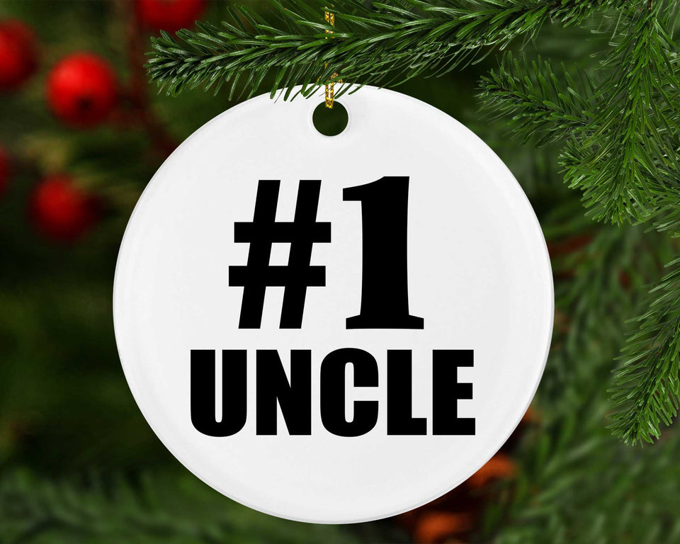 Number One #1 Uncle - Circle Ornament