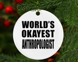 World's Okayest Anthropologist - Circle Ornament