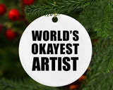 World's Okayest Artist - Circle Ornament