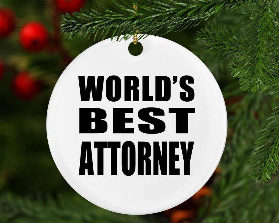 World's Best Attorney - Circle Ornament