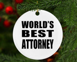 World's Best Attorney - Circle Ornament