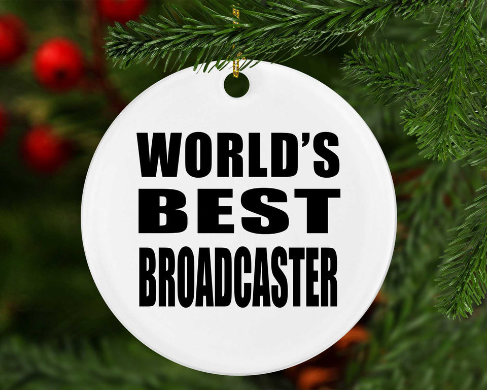 World's Best Broadcaster - Circle Ornament