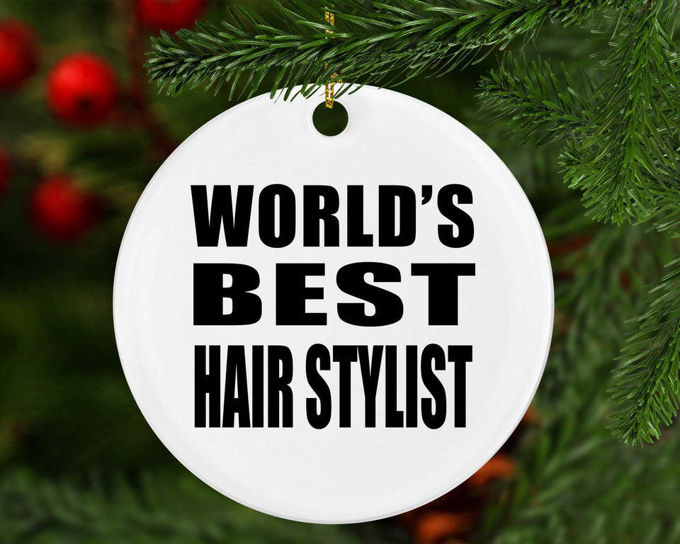 World's Best Hair Stylist - Circle Ornament