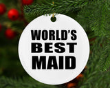 World's Best Maid - Circle Ornament