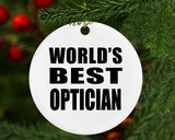 World's Best Optician - Circle Ornament