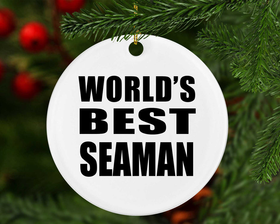 World's Best Seaman - Circle Ornament
