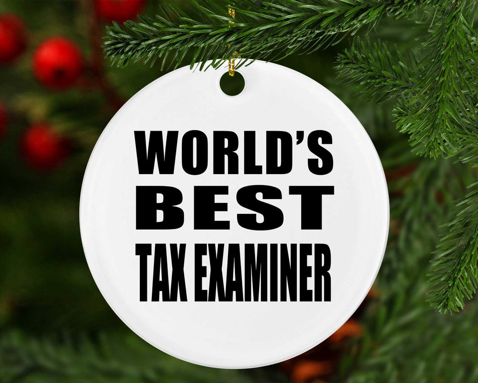 World's Best Tax Examiner - Circle Ornament