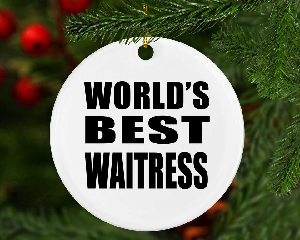 World's Best Waitress - Circle Ornament